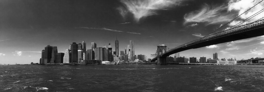 NYC Skyline Water Bridge View